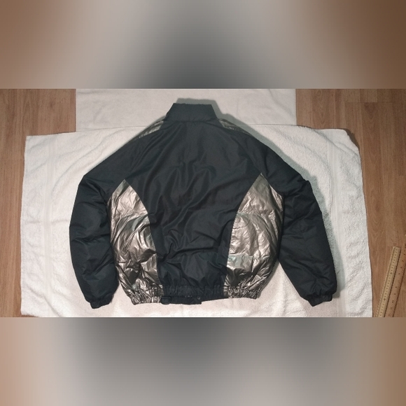 Rare Vintage POLO Ralph Lauren Polo Sport Black N Silver Down Puffer Jacket - Picture 15 of 16